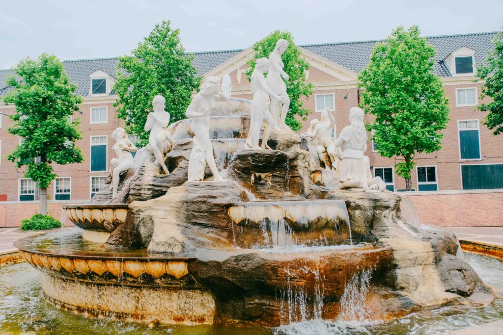 5月のハウステンボスで撮影した街歩きスナップ写真　噴水広場