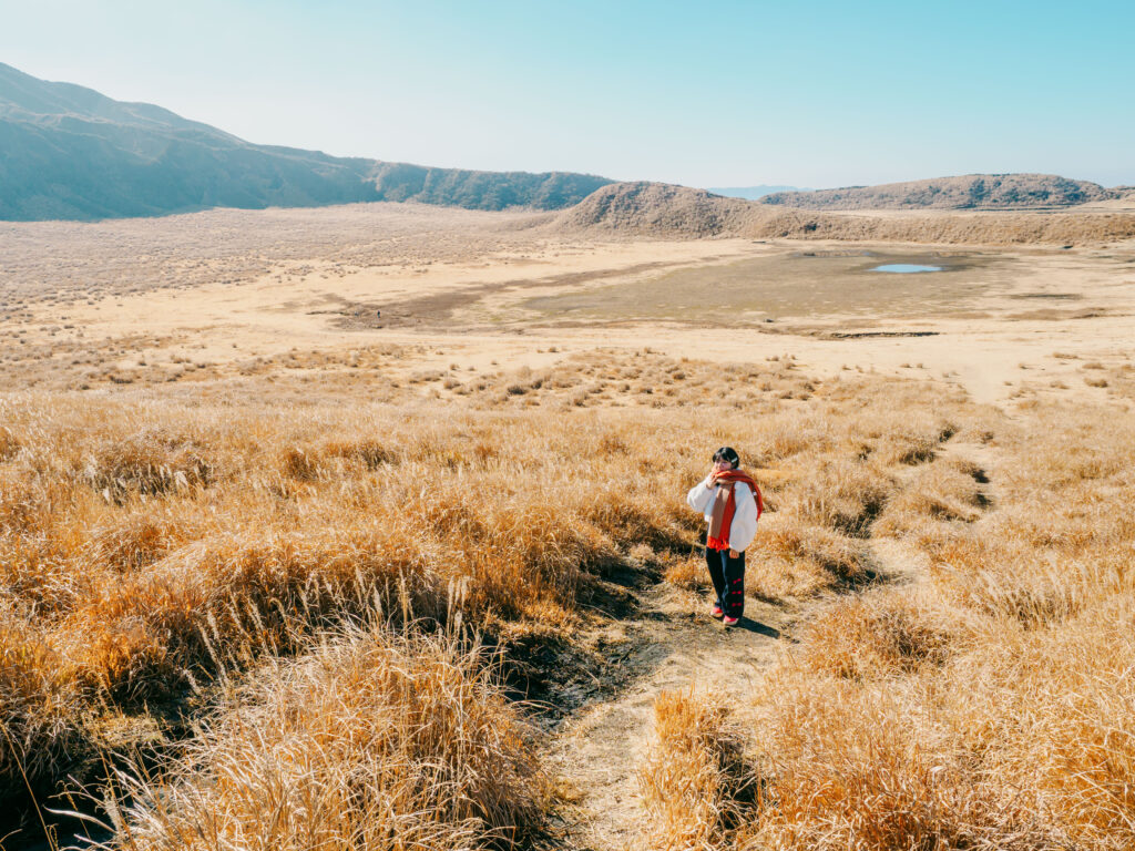 熊本　阿蘇　草千里ヶ浜　ポートレート　作例