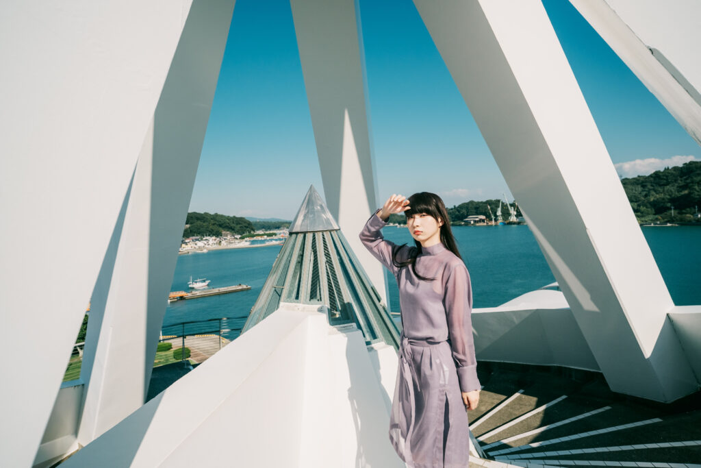 熊本県三角港の海のピラミッドで撮影したポートレート写真