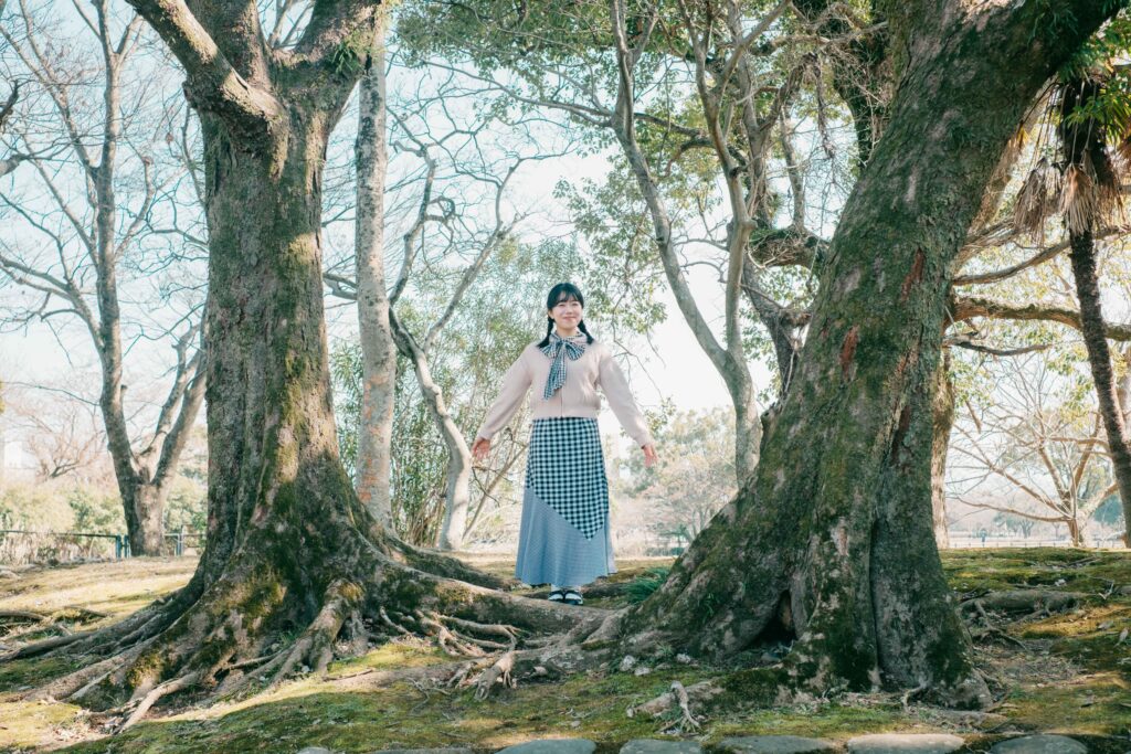 江津湖 上江津エリア ポートレート撮影 冬 ナチュラル背景 作例