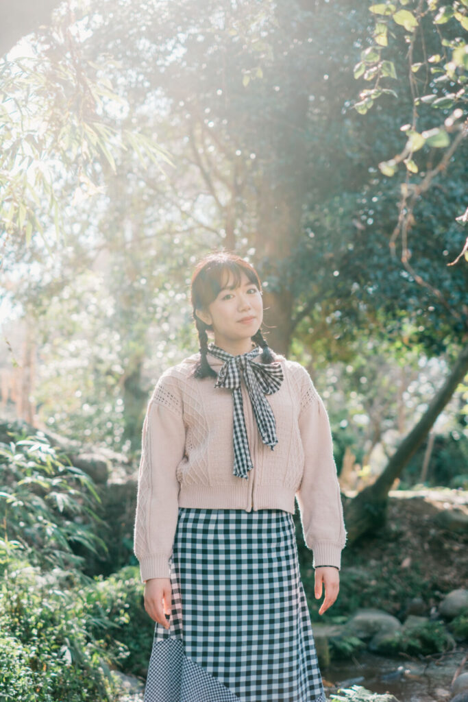 江津湖公園 逆光ポートレート 冬 自然光撮影 XF35mmF1.4 作例